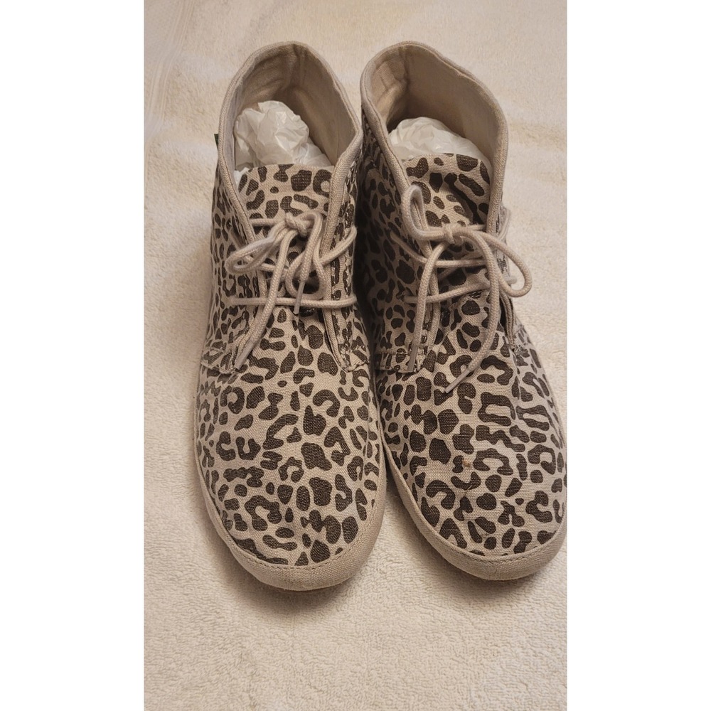 Sanuk Savvy Anna Jute Cheetah Booties 10